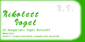 nikolett vogel business card